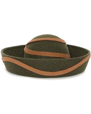 D'Estree Sigmar Ribbon-Band Fedora - Green