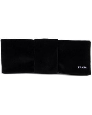 Prada Haarspange Aus Samt - Schwarz