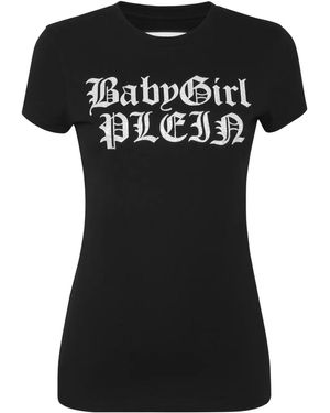 Philipp Plein Logo-Embellished T-Shirt - Black