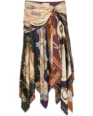 Zimmermann Spliced Scarf Rock Mit Zipfelsaum - Weiß