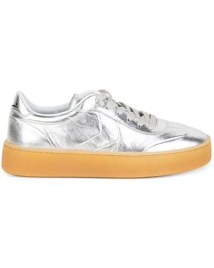 Voile Blanche Leather Lace-Up Trainers - White