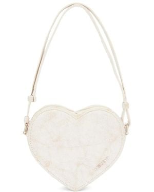 Ambush Heart Leather Shoulder Bag - White