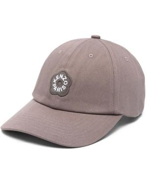 KENZO Boke Flower 2.0 Logo-Patch Cap Hat - Gray