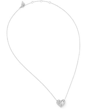 Guess Halsketting Met Hart Hanger - Wit
