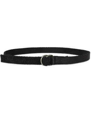 Guidi Full-Grain Leather Ring Belt - White