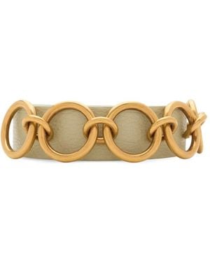 Burberry Ring Leather Belt - Metallic