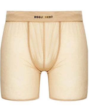 DSquared² Mesh Boxershorts Met Logodetail - Naturel