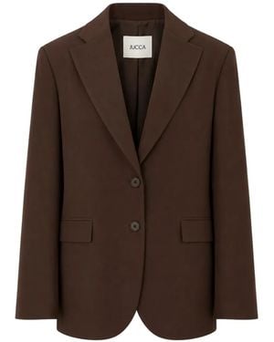 Jucca Single-Breasted Tailored Blazer - Brown