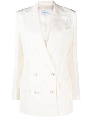 CASABLANCA Double-Breasted Tailored Blazer - White
