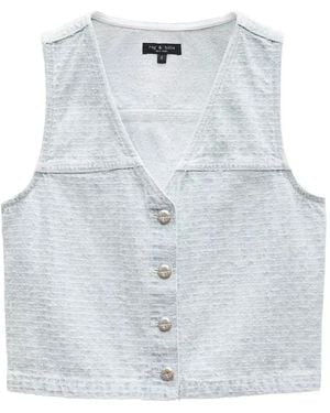 Rag & Bone Juliana Denim Vest - Blue