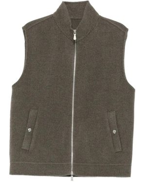 Eleventy Wool Gilet - Brown