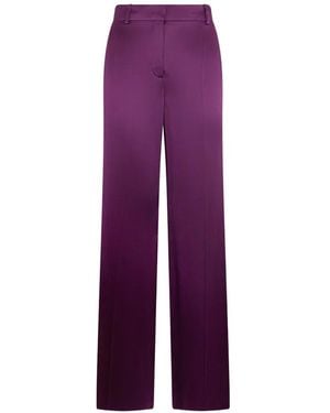 Alberta Ferretti High-Waisted Tailored Trousers - Purple