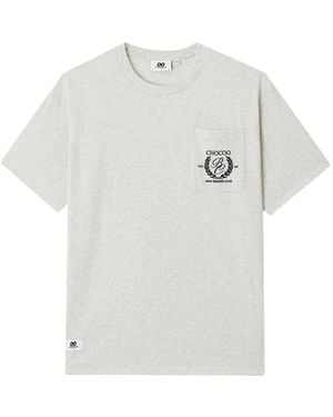 Chocoolate Patch-Pocket Embroidered T-Shirt - White