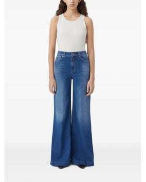 Closed Glow-Up Wide-Leg-Jeans - Blau