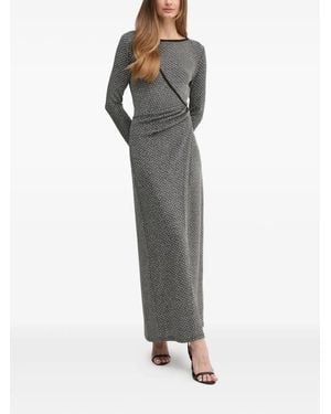 Diane von Furstenberg Wrap-Front Maxi Dress - Grey