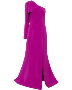 Elie Saab One-Shoulder Asymmetric Gown - Purple