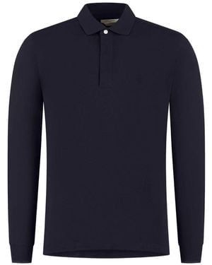 Jacob Cohen Logo-Embroidered Long-Sleeve Polo Shirt - Blue