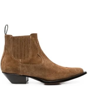 Sonora Boots Mini Hidalgo Suede Ankle Boots - Marron