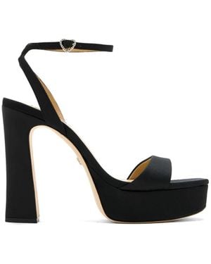 Badgley Mischka Caia Platform-Heel Ankl- Strap Sandals - Black