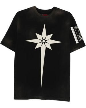 Kusikohc Star-Print T-Shirt - Black