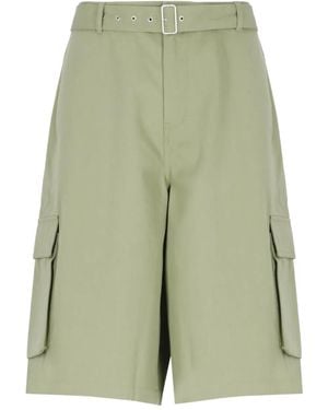 Maison Kitsuné Belted Cargo Bermuda Clothing - Green