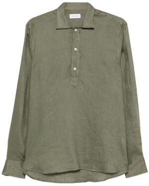 Tagliatore Dustin Half-Button Shirt - Green