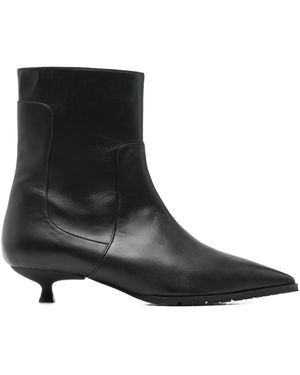 Fratelli Russo 35Mm Pointed-Toe Ankle Boots - Black