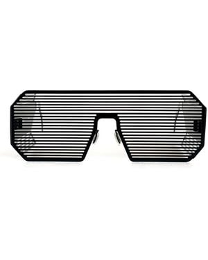 Linda Farrow X Boris Bidjan Saberi Sonnenbrille Mit Geometrischem Gestell - Schwarz
