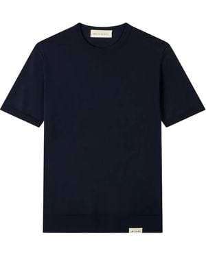 MAN ON THE BOON. Crew-Neck Short-Sleeve T-Shirt - Blue