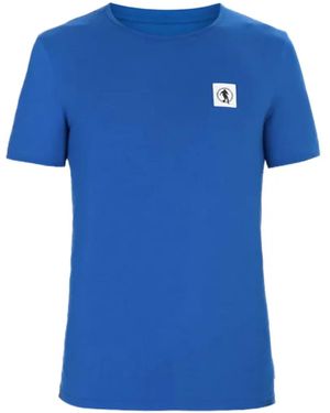 Bikkembergs Logo-Patch Crew-Neck T-Shirt - Blue
