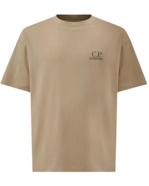 C.P. Company Logo-Print T-Shirt - Natural