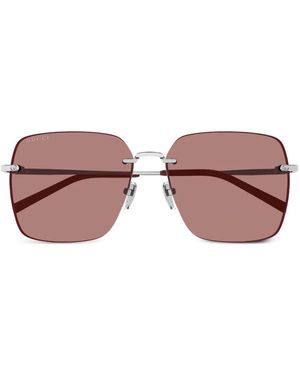 Gucci Gg1955Sa Square Rimless Sunglasses - Pink