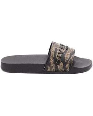 Givenchy Logo-Embossed Slides - Grey
