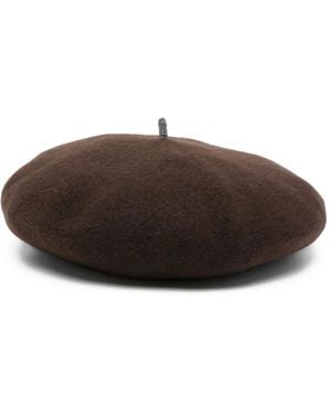 Brunello Cucinelli Wool Beret - Brown