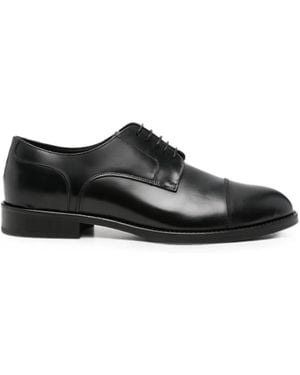 VELA SHOP Leather Derby Shoes - Black