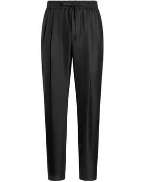Dolce & Gabbana Silk Twill Jogging Trousers - Black
