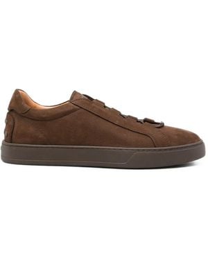 Tod's Gommino-Detail Lace-Up Trainers - Brown
