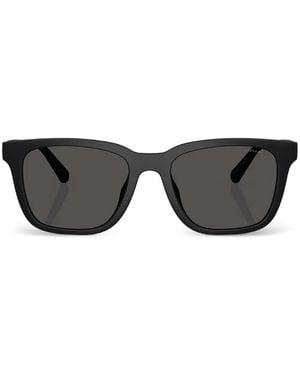 COACH C Hardware Textured Square-Frame Sunglasses - Black