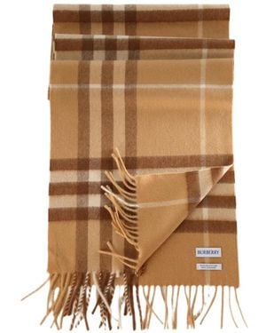 Burberry Sciarpa Check Con Frange - Metallizzato