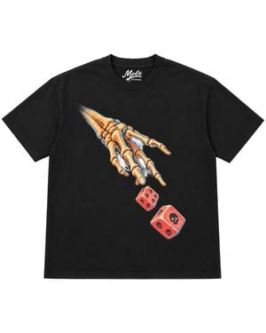 Melt Skeleton-Print Cotton T-Shirt - Black