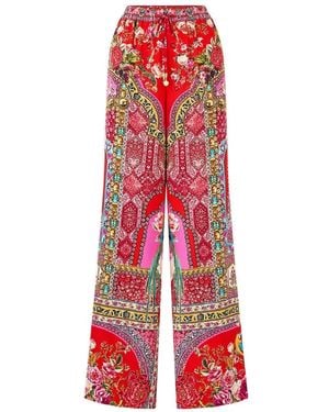 CAMILLA Heirloom Empire Floral-Print Lounge Trousers - Red