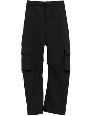 Balenciaga Workwear Wool Cargo Pants - Black