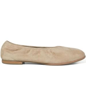 Jonathan Simkhai Danna Suede Elasticated Ballet Flats - Natural