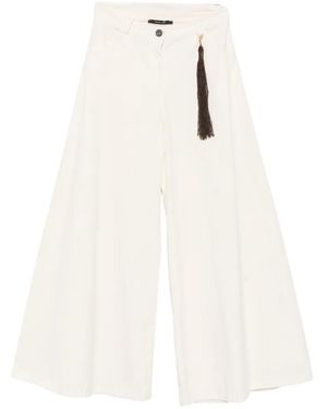 PHILIA LOFT Tassel-Detail Wide-Leg Pants - White