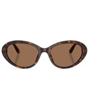 Dolce & Gabbana Oval-Frame Sunglasses - Brown