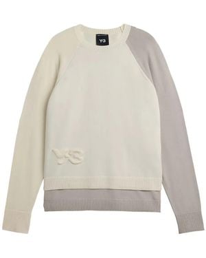 Y-3 カラーブロック セーター - ホワイト