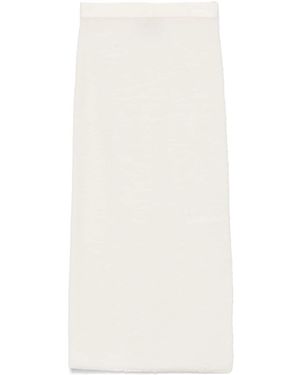 Iceberg Bouclé Midi Skirt - White