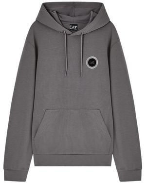 EA7 Sudadera Con Capucha Y Parche Del Logo - Gris
