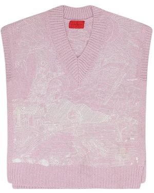 Who Decides War V-Neck Vest - Pink