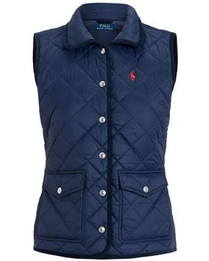 Polo Ralph Lauren Chaleco Acolchado Con Botones - Azul